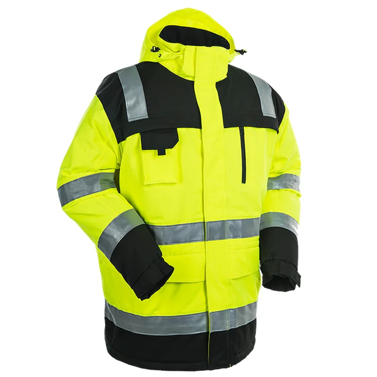 Зимняя высококачественная ветрозащитная Светоотражающая рабочая одежда Светоотражающая куртка для безопасности
