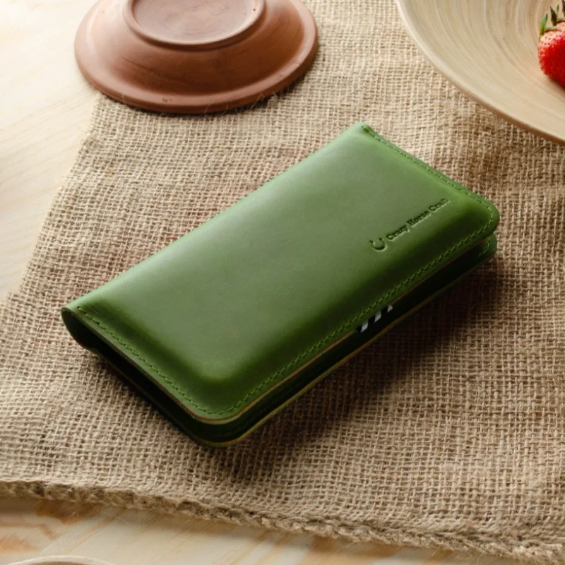 Premium Leather Wallet Crazy Horse leather Phones sleeve Phone Card Holder Wallet Phone 14 Pro Max case