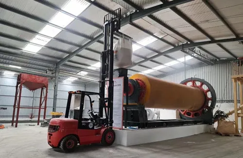 Quartz slab sand price processing line rotary ball mill with vibrating screen