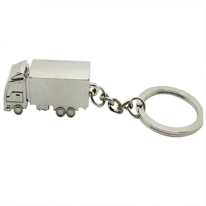China Manufacturer Promotional Custom Logo metal 3D Truck Keychain as Gift