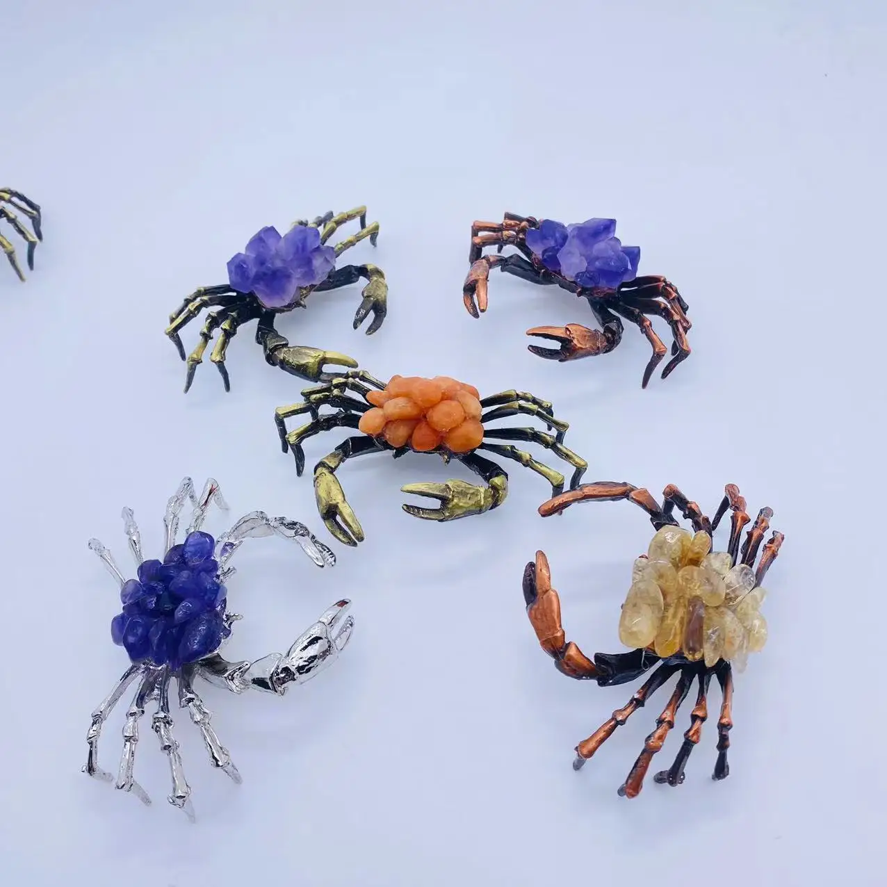 Wholesale Crystal Healing Stones Crystal Crafts Animal shape Crystal Crab For Halloween Decoration