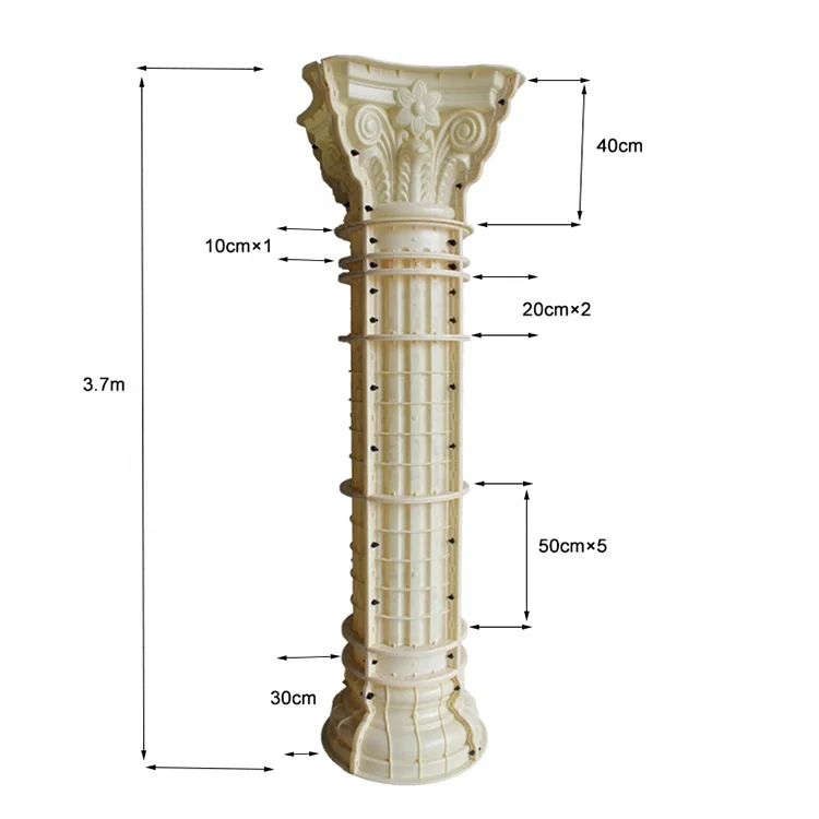 ABS material plastic mold for Roman column and pillar