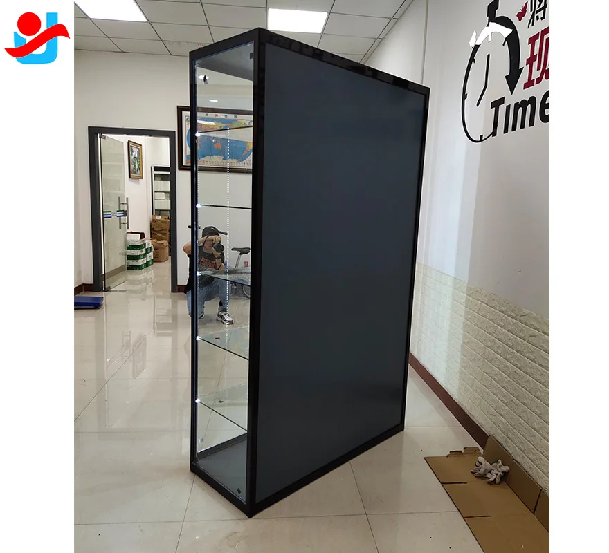 6 layers full vision retail smoke shop showcases glass showcase glass display  display cabinet toy display with light strips