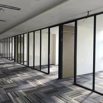 Operable 12mm Thickness Demountable Soundproof Glass Partition Wall