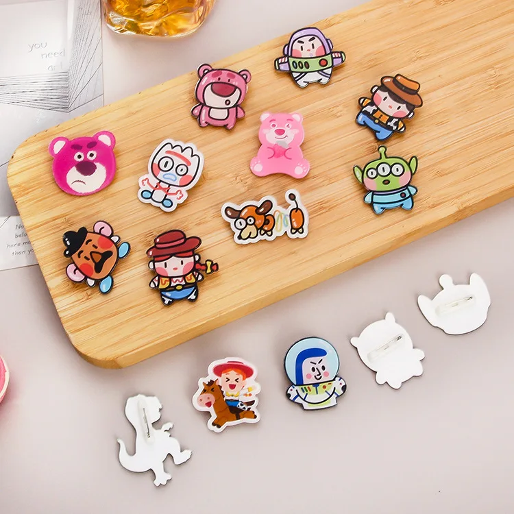 Cartoon Anime Badges for Clothing Bag Shoe Icons On Backpack 3D Acrylic Badges Badge Icon Pin Brooch Custom