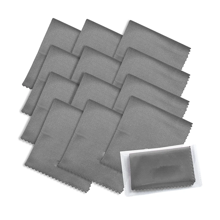 Custom Single Packing Microfiber Fabric Micro Fiber Eyeglass Lens Cleaning Cloth For Lens, Eyeglasses, Sunglasses Wiping Cloth