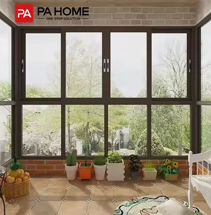 PA waterproof aluminum storm windows for houses black aluminum sliding windows