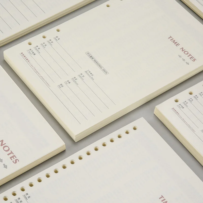 Wholesale Luxury Writing Notebook File Folder Bookbinding 100gsm Paper with High-Level Custom 100 200 500 Sheets with Ring Hole