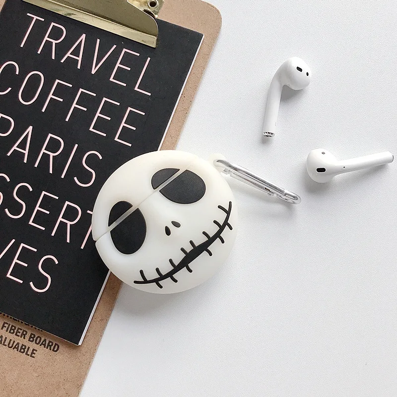 
Funny Luminous Skull Headphones case For Airpods 3 2 1 PRO Cover Accessories for Wireless Earphone Lanyard Protective Case 