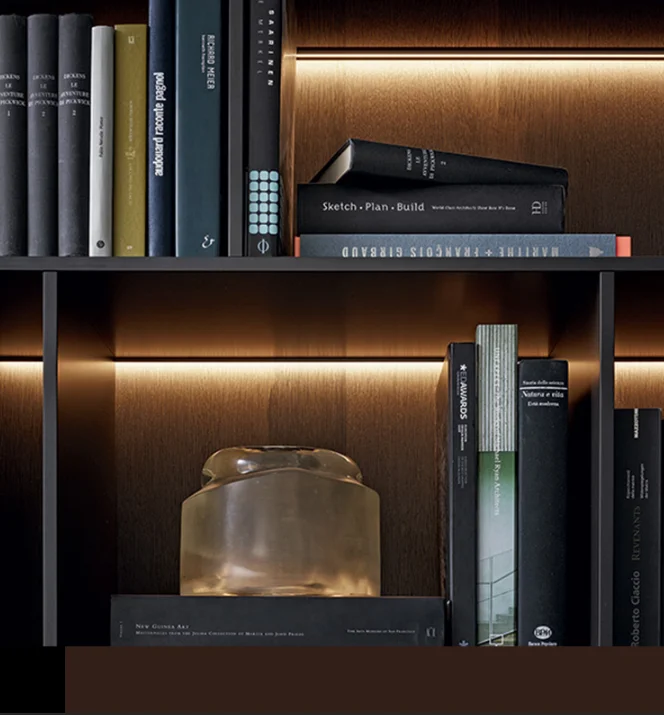Luxury TV Cabinet Background Wall Bookcase MDF Living Room Storage Cabinet Sink PVC Door Finish Lacquer Acrylic Hinge Faucet