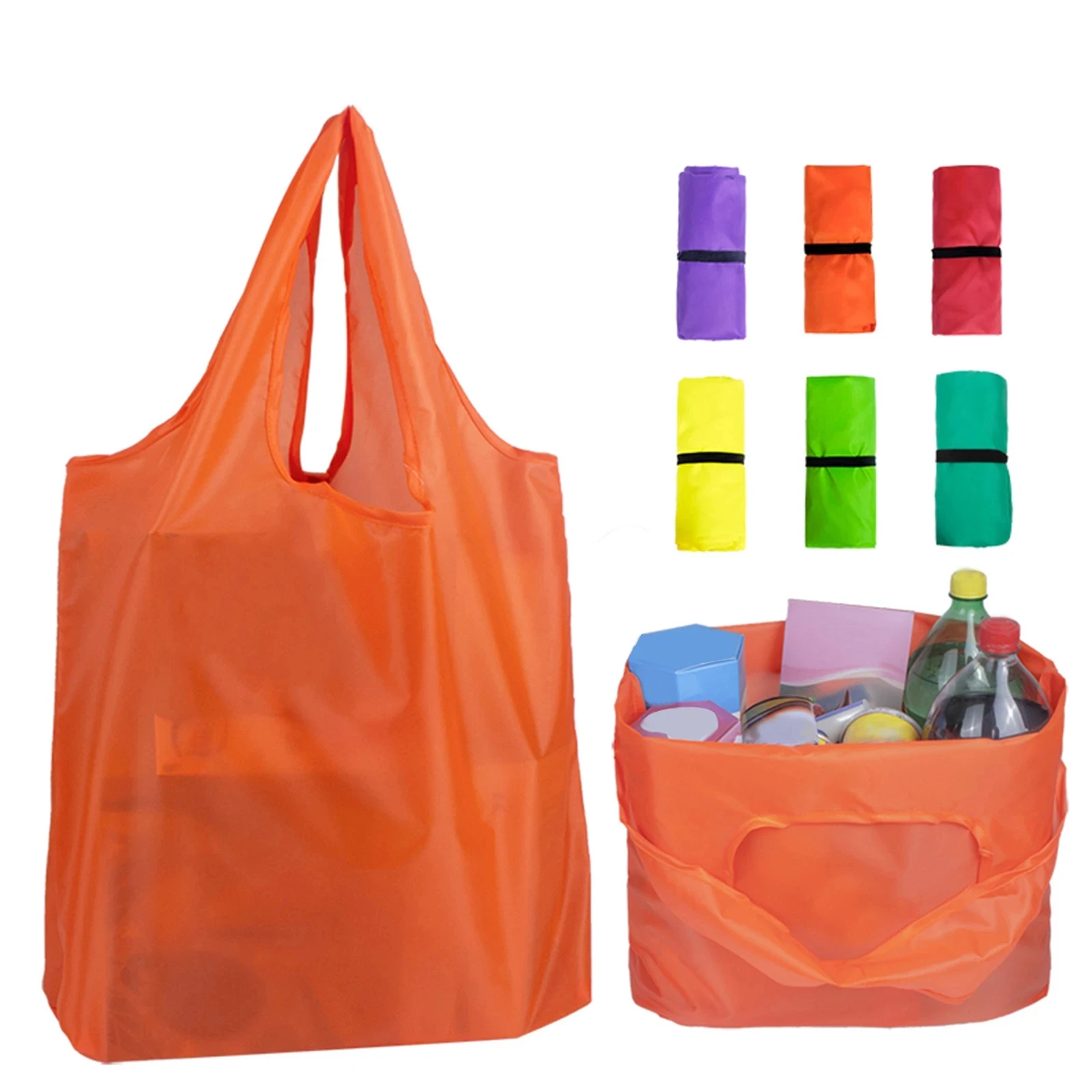 Expandable Folding Tote Reusable Grocery  Eco Friendly RPET  Shopping Bag