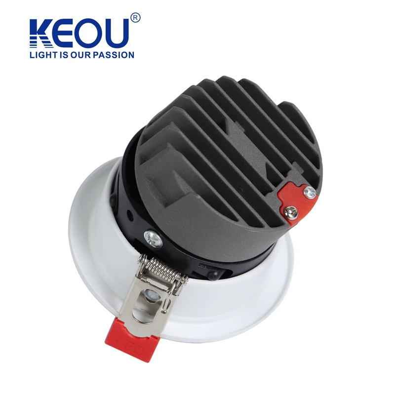 Hot Selling Spring fixed removable module black recessed 7W 9W 12W aluminium  COD chip LED spotlight for office