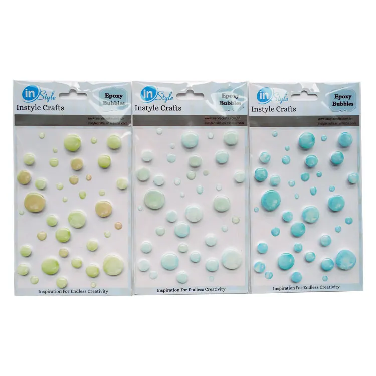 Wholesale Die Cut A6 Size Epoxy Decorative Sticker Sheet Custom 3D epoxy resin sticker Crystal for Mobile Phone diaries