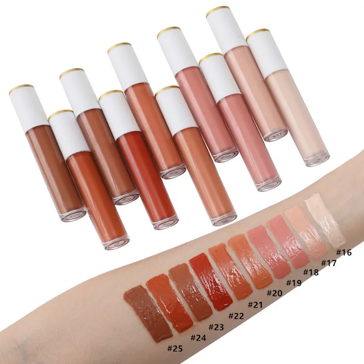 
Wholesale High Quality Matte Nude Liquid Lipstick Private Label Lip Gloss Waterproof Vegan Cosmetics 