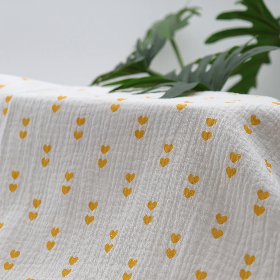 Double gauze muslin fabric 100% cotton for baby garment clothes