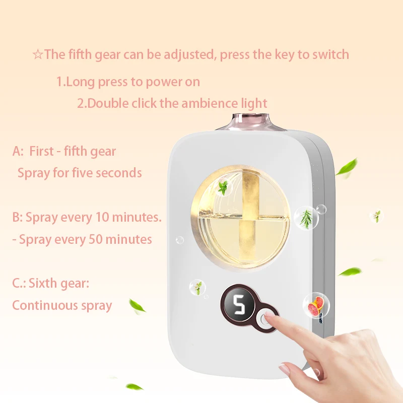 Automatic perfume machine Simple Essential oil supplement liquid Indoor toilet intelligent digital display pet deodorization