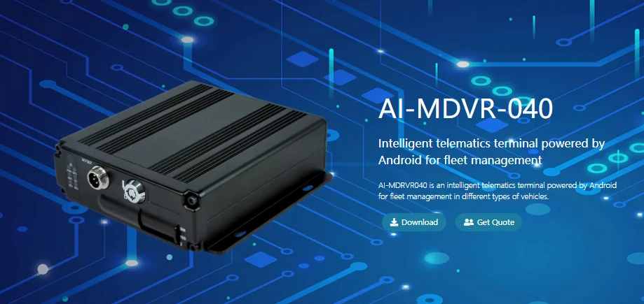 MDVR with 4 channel AHD cameras H.264/H.265 video and audio format real-time tracking precision with GPS 4G WIFI