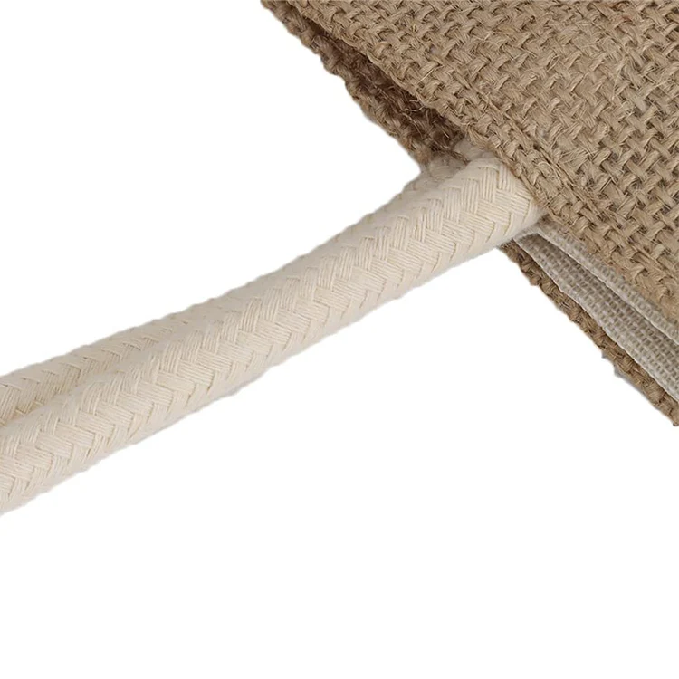 New arrivals customize logo fashion waterproof eco friendly promotional recycled reusable natural large canvas jute bag