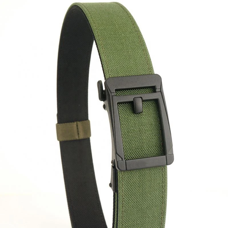 Wholesale 1.38 in men tactical outdoor edc black nylon utility harness belts with ratchet systems belt for appendix carry