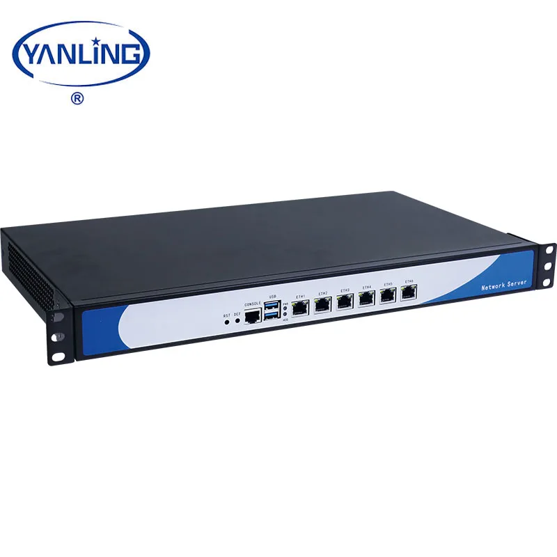 Мини-серверный компьютер NS-1U6L плюс (3855U) четырехъядерный 6LAN поддержка Pfsense