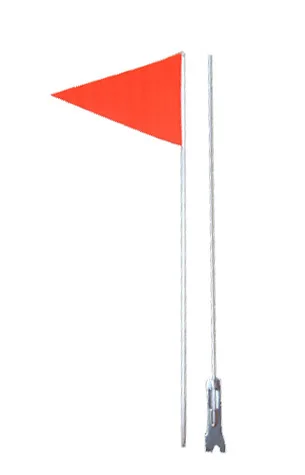 High Visibility Vinyl PVC Polyester Bicycle Safety Flag with Bike Axle Mount