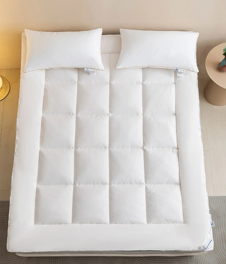 Quilted Mattress Protector Fitted Sheet Style Cover Mattress Thick Soft Pad for Bed Twin Size White color