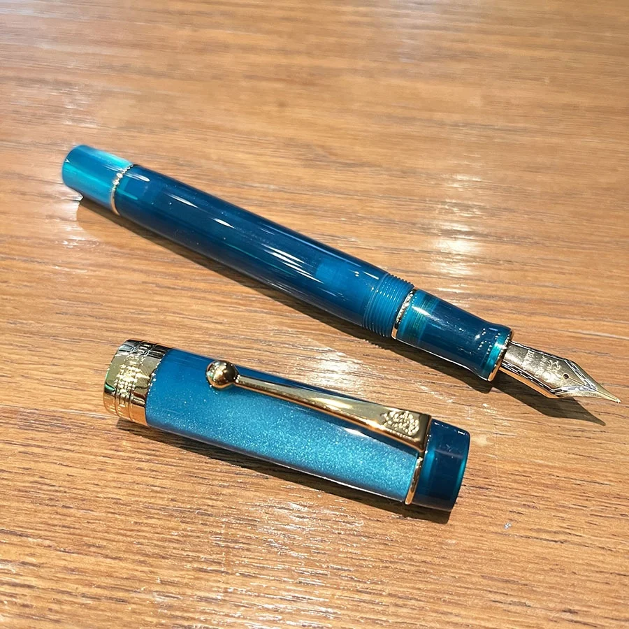 1pc Jinhao Century 100 Tofu Series - Stylish Acrylic Fountain Pen with 18K Gold Plated Nib - Durable Metal Promotional Gift