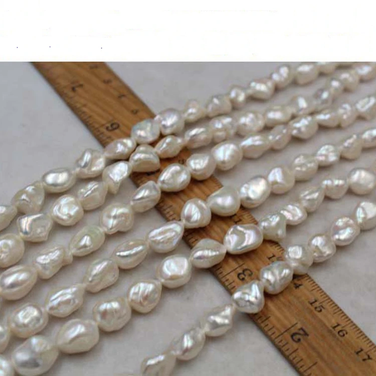 JC-1047 cheap price 9-12mm real freshwater baroque shape keshi pearls bread loose pearls strands