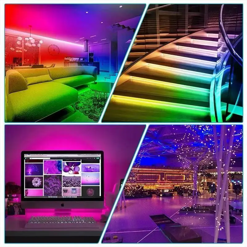 12V RGB COB Smart LED Strip Light USB Connectivity  Switch Remote Controlled Via APP WiFi 5050 2835 Led Light Strip