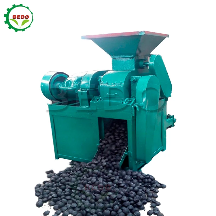 Approved Roller Ball Press Pillow Shape Charcoal Briquette Machine Coal Charcoal Oval Shape Briquette Making Machine