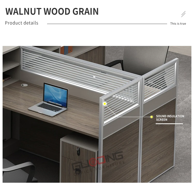 Factory sell Hot sell Office Partitions for 4 People seat Workstation with Acoustic Desk Divider Screen Classical Design