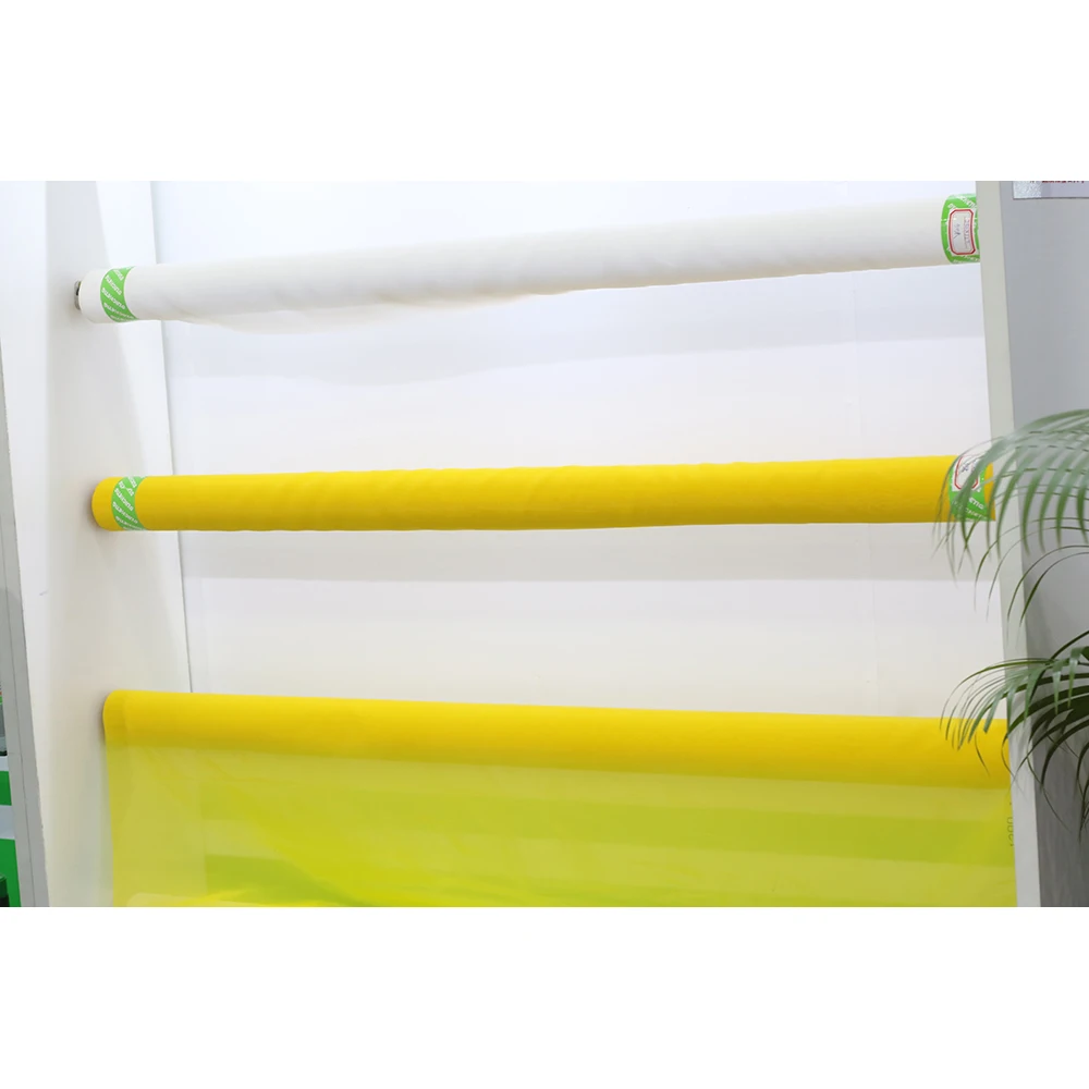 White Yellow 32T 39T 43T 47T 54T 64T 72T 77T 80T 90T 100T 120T Polyester Silk Screen Printing Mesh For Clothing Pattern Printing