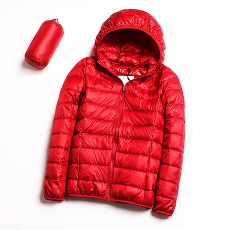 Portable Coat women winter down feather jacket women Light Jacket with hood down coat