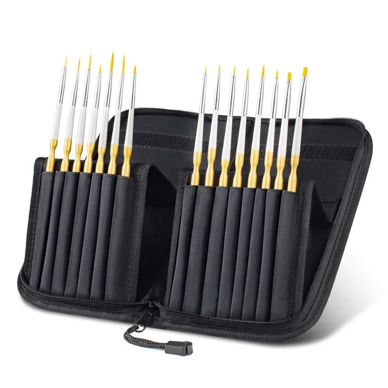 Custom Size Accepted artist brush painting small waist holder gouache painting brush gold color