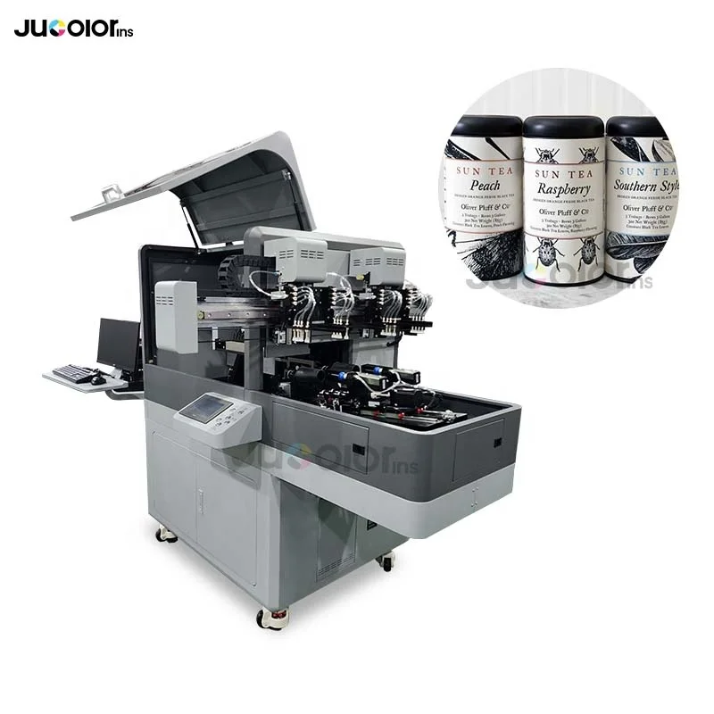 Jucolor High efficiency 360 degree cylinder uv printer for Cups Metal bottle plastic cups