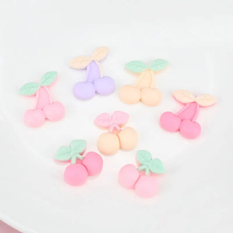 Summer 16-18mm Wholesale Nail Art Glamour 3d Nail Art Accessories Candy Color Matte Nail Art Accessories Wayi Resin Cherry