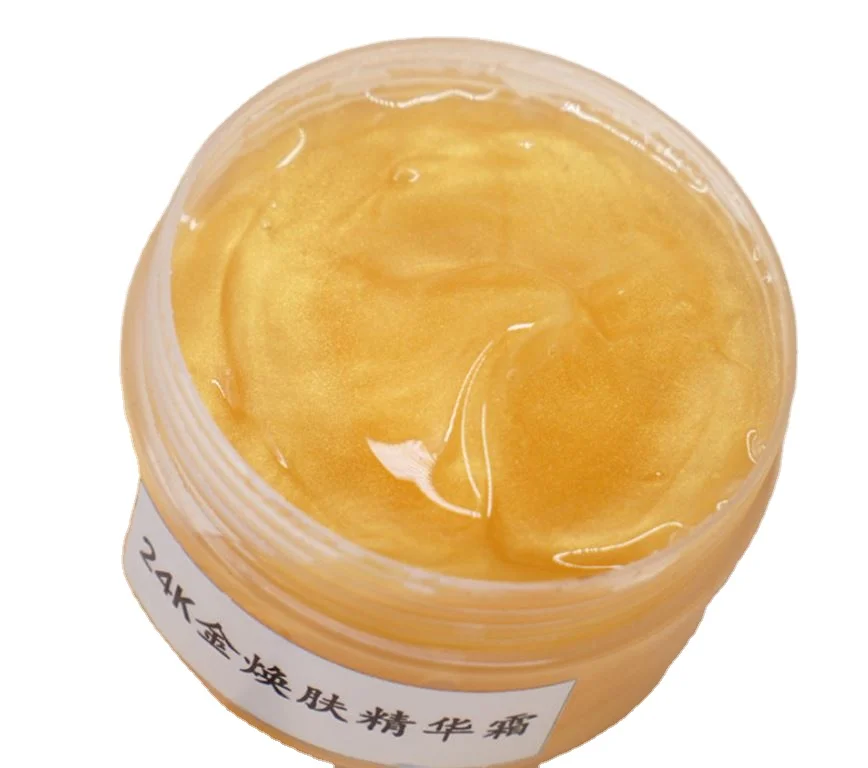 XBY OEM ODM Beautiful Moisturizing Organic Anti Wrinkle 100g 24K Gold Facial Collagen Cream with 24K Gold Foil for Day and Night