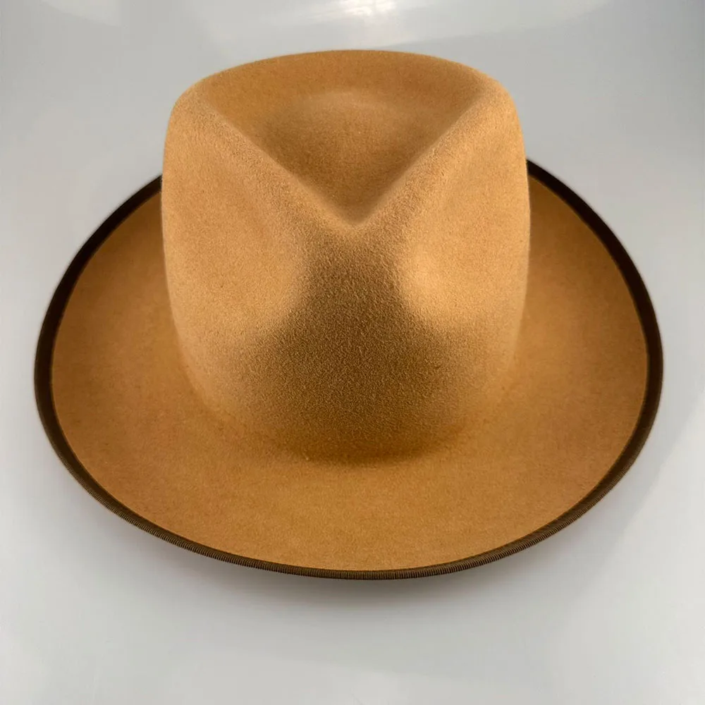 wholesale fashion man fur hat as fedora in wool and rabbit for women 120gram