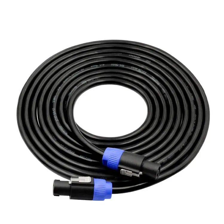 Factory wholesale Professional Audio Speaker Cable 3m with Speakon Connector  2 Pole OD8.0mm for Speaker Amplifier