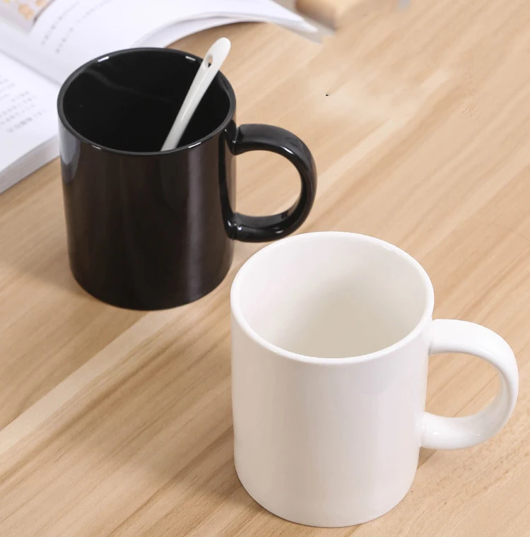 Classic 11oz Custom Logo 500ml Promotion White Porcelain Coffee cup Ceramic Mugs Sublimation Coffee Mug