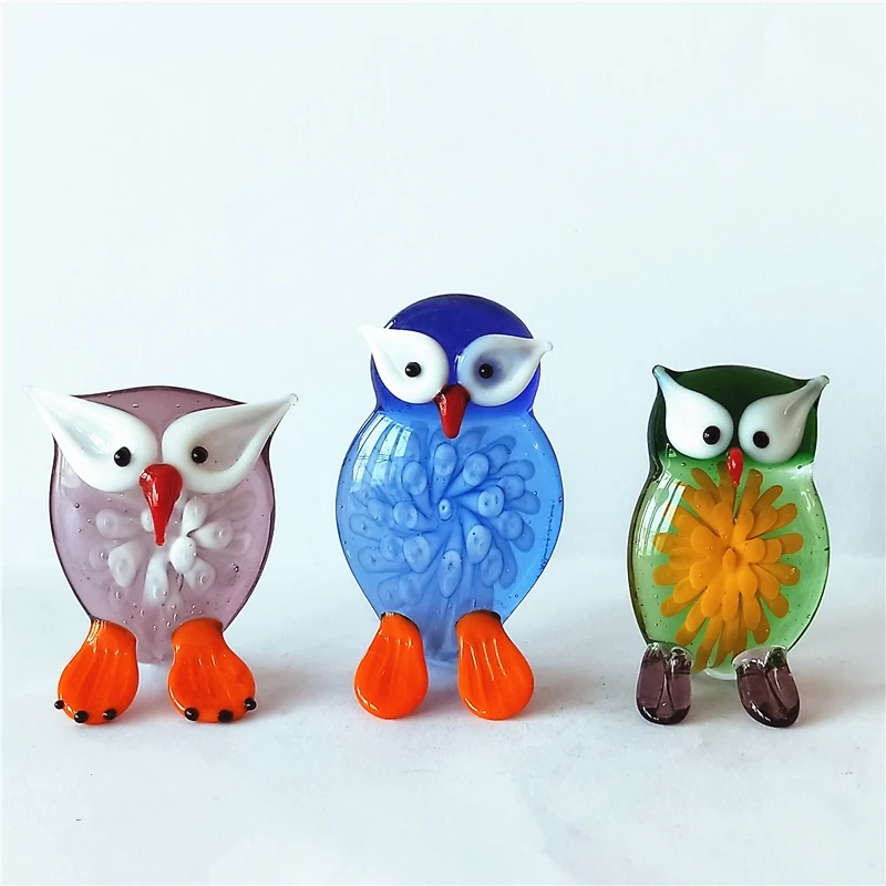 
Beautiful colorful handmade murano glass birds glass animal 