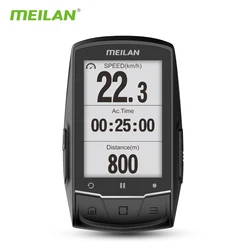 Meilan Finder GPS bicycle computer 2.6 inch high-definition LCD support multiple languages heart rate band/bike power meter
