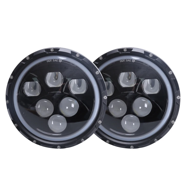 ACTEAM best sale manufacturer 7' support 6000K-6500K/White 360 degree 8 sidel ed lights bulbs headlight