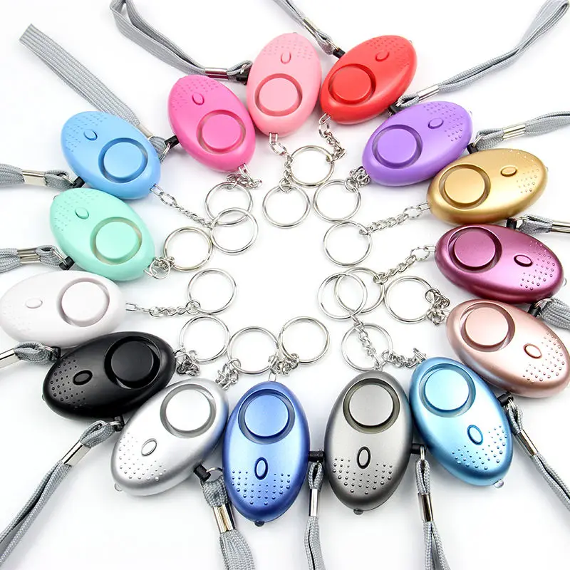 Wholesale Price Outdoor Personal Protection Alarm With Led Light 130dB Alarm Self Defense Keychain Gift For Women