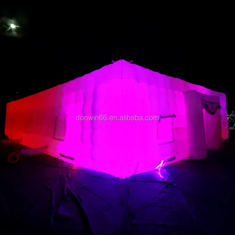 Blow Up Nightclub Blow Up Party Tent LED Light DJ Inflatable Night Club Inflatable Photo Booth For Party Event And Rental