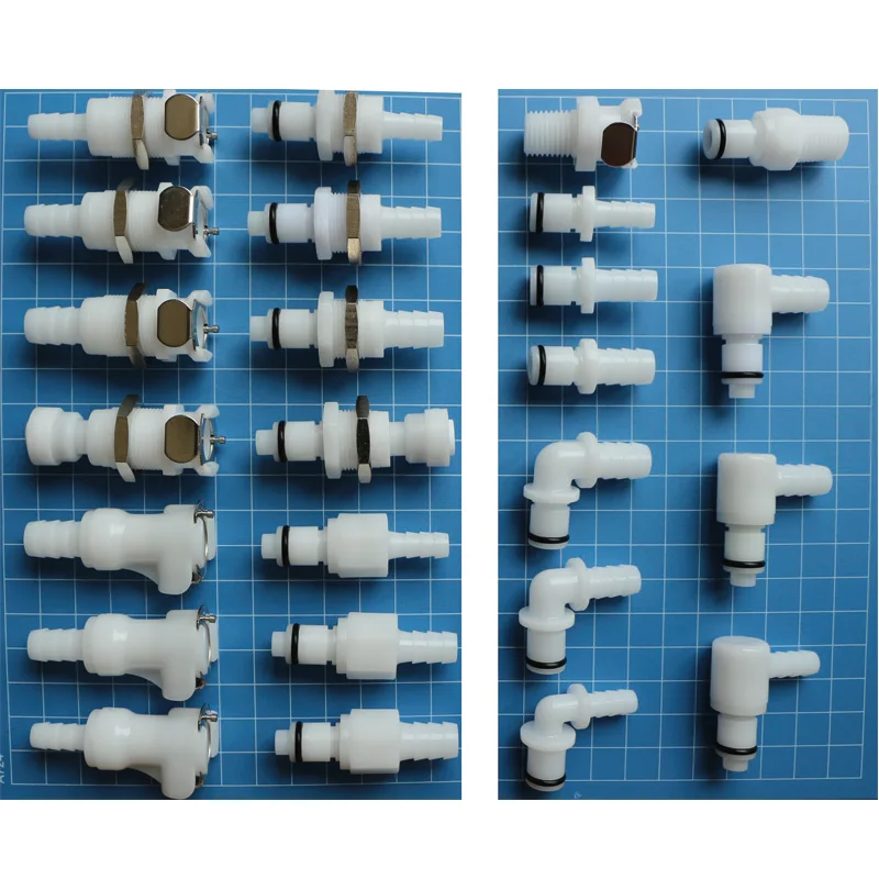 JU Plastic Flexible Joint Quick Coupling Hose Barbed Connectors Set