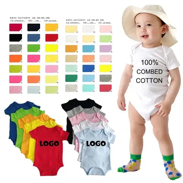 Custom Baby clothes high quality 100% combed cotton baby clothes christmas my first christmas baby girl christmas clothes