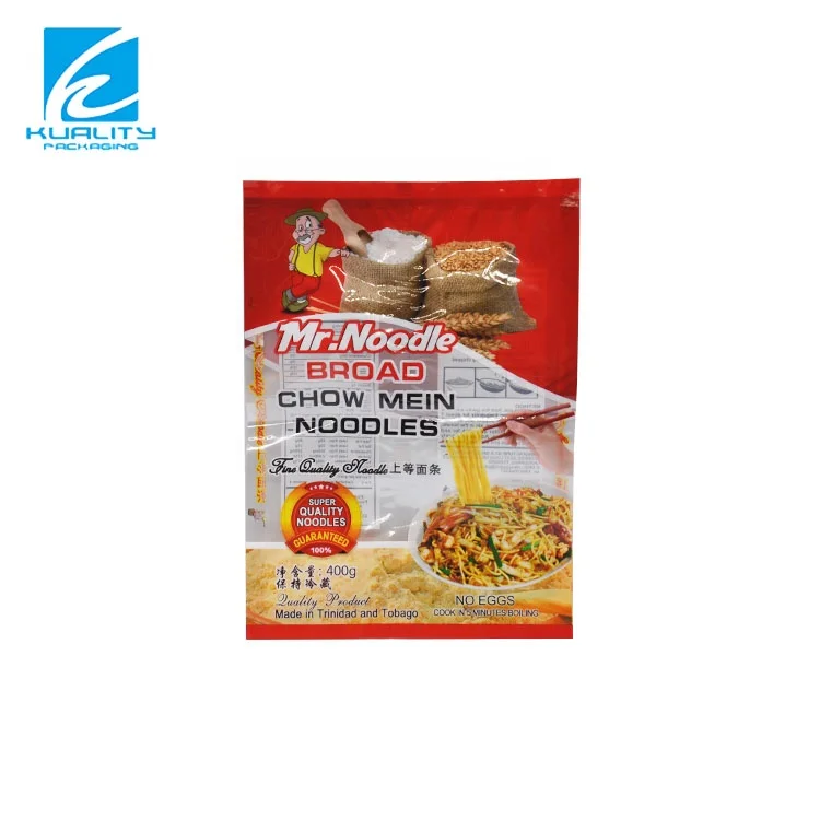 Food Grade Back Seal Plastic Noodle Pasta Macaroni Spaghetti Packaging Pouch Bag