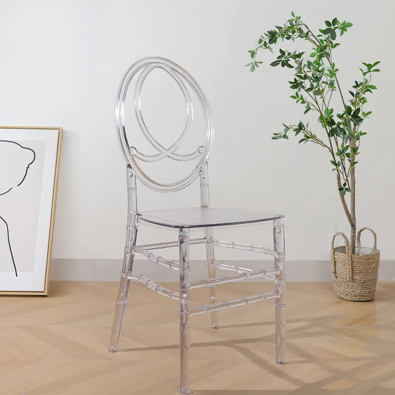 Factory wholesale PC plastic Transparent and firm material hotel canteen restaurant Wedding chair