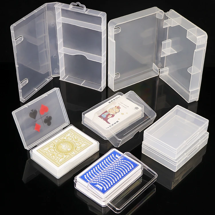 WEISHENG Factory Wholesale Plastic Acrylic Playing Game Card Case Game Cards Box Plastic Playing Cards Box Container